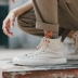 Giày vải trắng Guque nam cao giúp học sinh Phiên bản Hàn Quốc của xu hướng giày nam bình thường Giày thủy triều mùa hè Giày cao gót nam - Plimsolls Plimsolls