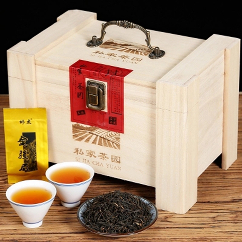 武夷山野生金骏眉红茶大份量中秋送礼高档木质礼盒装送礼茶叶400g(用300元券)