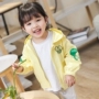 1 cô gái mỏng áo cô gái mùa xuân và mùa thu 2018 em bé mới 4 Hàn Quốc phiên bản của thủy triều 2 nước ngoài khí 3 áo khoác mỏng 5-6 tuổi áo quần trẻ em