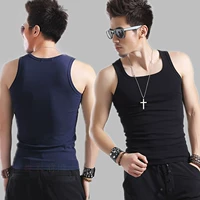 Mùa hè vest nam bó sát cổ vuông vuông Slim sợi cotton thể dục kéo dài thanh niên thể thao gần gũi mồ hôi áo sát nách nữ