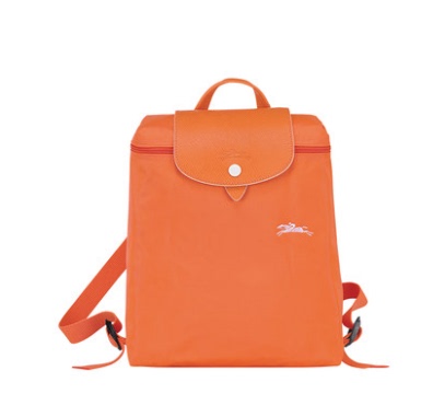 Embroidered Orange (P34)France new pattern long1699champ Backpack 70th anniversary Commemorative payment knapsack Longchamp  Embroidery fold a bag