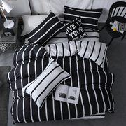 Nhật bản-phong cách sọc khăn trải giường quilt bộ bốn bộ 1.5 hoặc 1.8X2 mét bộ đồ giường duy nhất ký túc xá sinh viên ba mảnh
