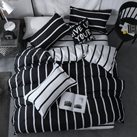 Nhật bản-phong cách sọc khăn trải giường quilt bộ bốn bộ 1.5 hoặc 1.8X2 mét bộ đồ giường duy nhất ký túc xá sinh viên ba mảnh mua chăn ga gối đệm