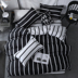 Nhật bản-phong cách sọc khăn trải giường quilt bộ bốn bộ 1.5 hoặc 1.8X2 mét bộ đồ giường duy nhất ký túc xá sinh viên ba mảnh Bộ đồ giường bốn mảnh