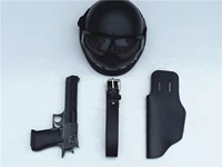Trẻ em đặc biệt cảnh sát đồ chơi súng đặt súng lục còng tay lựu đạn mũ bảo hiểm âm thanh vành đai và súng ánh sáng cấu hình đồ chơi quân sự súng bắn đạn xốp 6 nòng