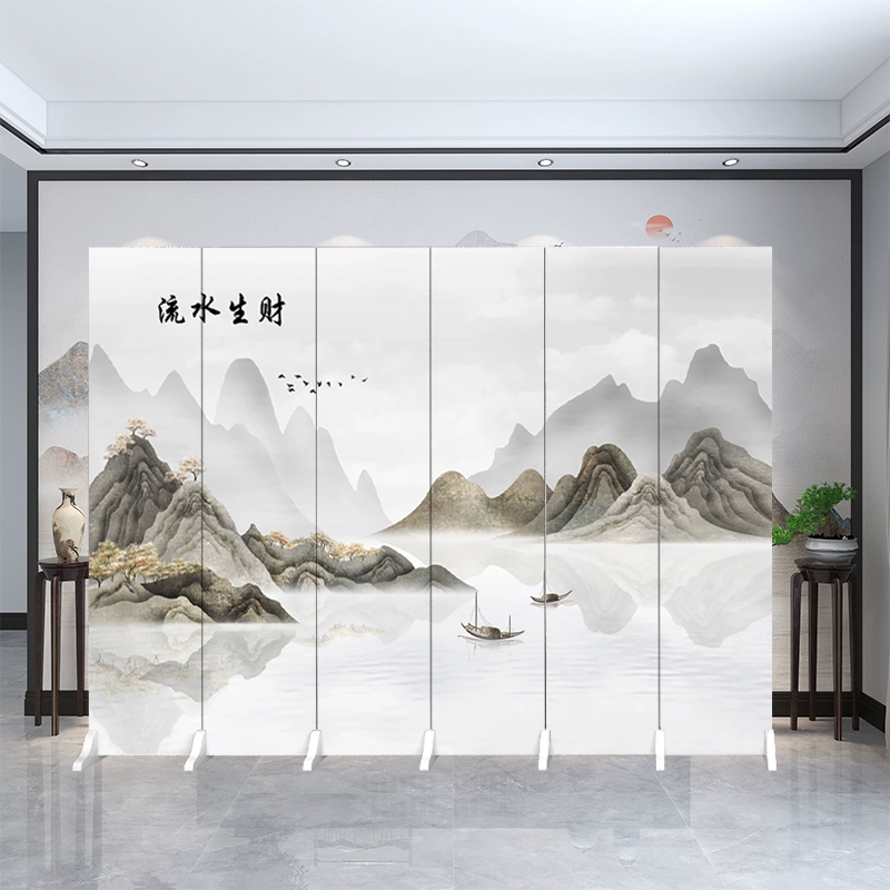 Tùy chỉnh 
            màn hình Trung Quốc phân vùng phòng khách bức tranh phong cảnh văn phòng khách sạn màn hình gấp phòng trà chặn nền hoạt động gấp vách ngăn tivi phòng khách 