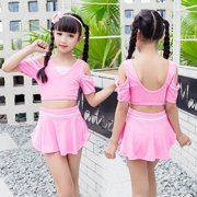Đồ bơi cho trẻ em Nữ thể thao Hàn Quốc Bảo thủ Váy Boxer Váy liền màu Váy công chúa Váy đi biển - Bộ đồ bơi của Kid