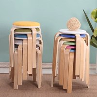 Столичное дерево -стул мода гостиная маленькая стул домашнее круглый стул Скамья простой настольный стул Экономика Толстый сольный стул