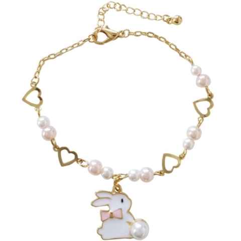 Rabbit (Gift Box)Japan and Korea Rabbit Kitty unicorn animal Bracelet lovely Simplicity Love form student Girlish ornaments
