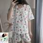 Crayon Shinchan Đồ Ngủ Mùa Hè của Phụ Nữ Đặt Bông Ngắn Tay Áo Ba mảnh Hàn Quốc Mềm Cô Gái Có Thể Mặc Kích Thước Lớn Dịch Vụ Nhà bộ mặc nhà