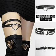 2019 phiên bản Hàn Quốc mới của băng chống trượt màu đen trang sức garter trang sức đùi Nhật Bản mùa hè tình yêu khóa quần short - Nịt Tất