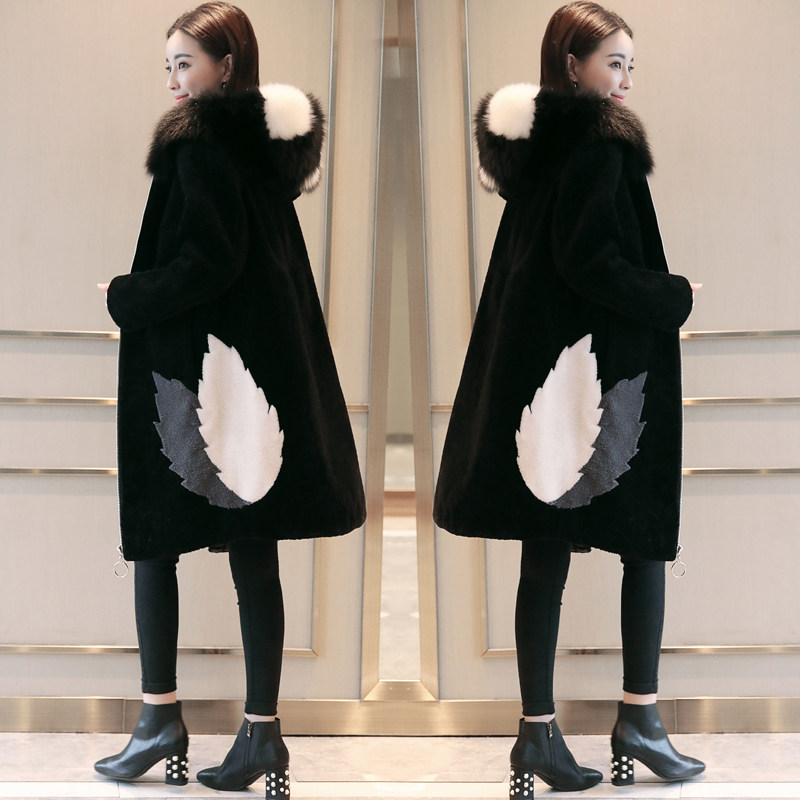 Cừu xén lông nữ phần dài 2018 mới Haining fox fur trùm đầu một chống mùa fur coat kích thước lớn