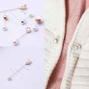Hàn Quốc hoang dã đôi ngọc trai pin pin khăn choàng cổ áo chống ánh sáng áo len cổ áo pin pin nhỏ phụ kiện