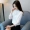 2018 mùa thu mới Hàn Quốc trắng ren áo sơ mi nữ dài tay cổ áo bow tie áo sơ mi áo sơ mi chiffon triều áo sơ mi nữ đen