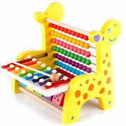 Chàng trai và cô gái tay gõ trên xylophone bé trẻ sơ sinh trẻ em bé trí tuệ giáo dục sớm đồ chơi âm nhạc 1-2-3 tuổi và một nửa