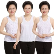 Áo vest nữ trung niên và cao tuổi Mẹ mặc áo cotton mỏng phần không tay ông già cơ sở đồ lót cotton - Áo vest