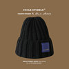 Black patch, knitted hat