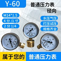 Được tùy chỉnh
            Đồng hồ đo áp suất thông thường Y-60 0-1.6mpa đồng hồ đo áp suất cấp nước không có tháp Y60 đồng hồ đo áp suất nước áp suất không khí làm nóng sàn đồng hồ đo áp suất