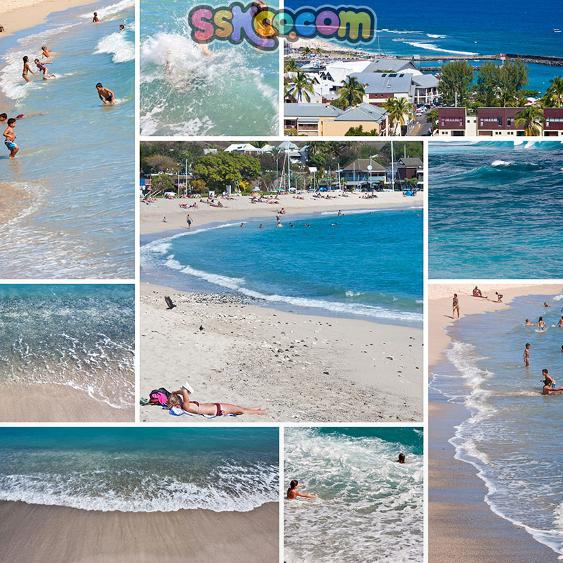 度假胜地热带旅游城市照片海滩风景壁纸高清4K摄影图片背景素材