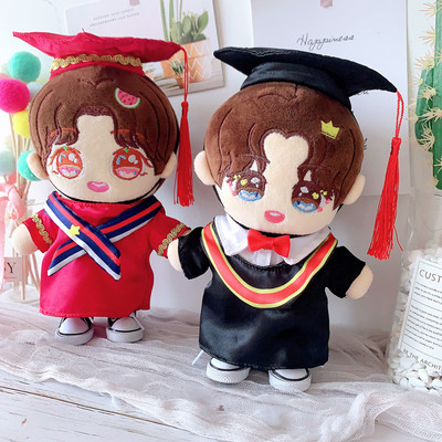 taobao agent Spot 20 centimeters doctoral clothes, clothes and hats, graduated, doctoral hats, robe set 20cm doll cloth doll