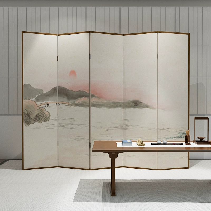 Mới phong cách Trung Quốc gỗ rắn màn hình trang trí vách ngăn hiên phòng khách phòng ngủ phòng trà chặn gấp màn hình di động gấp màn hình - Màn hình / Cửa sổ