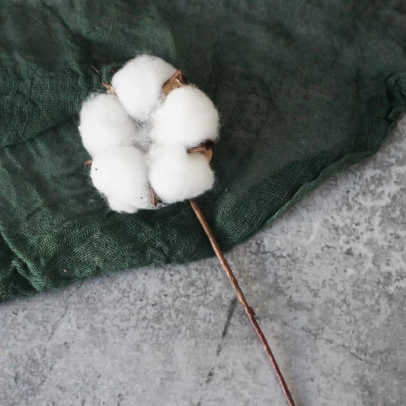 A Bud Of Cotton With Branchesins Simple style baking Cake decorate cotton flower plug-in unit Pinecone Ornaments party Dessert table ornament