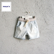 Mayas bông quần áo trẻ em - chàng trai và cô gái quần short denim - trẻ em lớn và vừa bông quần short trắng A15064