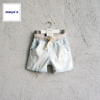 Mayas bông quần áo trẻ em - chàng trai và cô gái quần short denim - trẻ em lớn và vừa bông quần short trắng A15064 quần áo bé trai