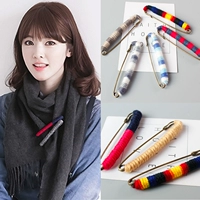 Свежий шерстяной аксессуар, брошь на лацкан, булавка, шарф, накидка, японские и корейские, в корейском стиле