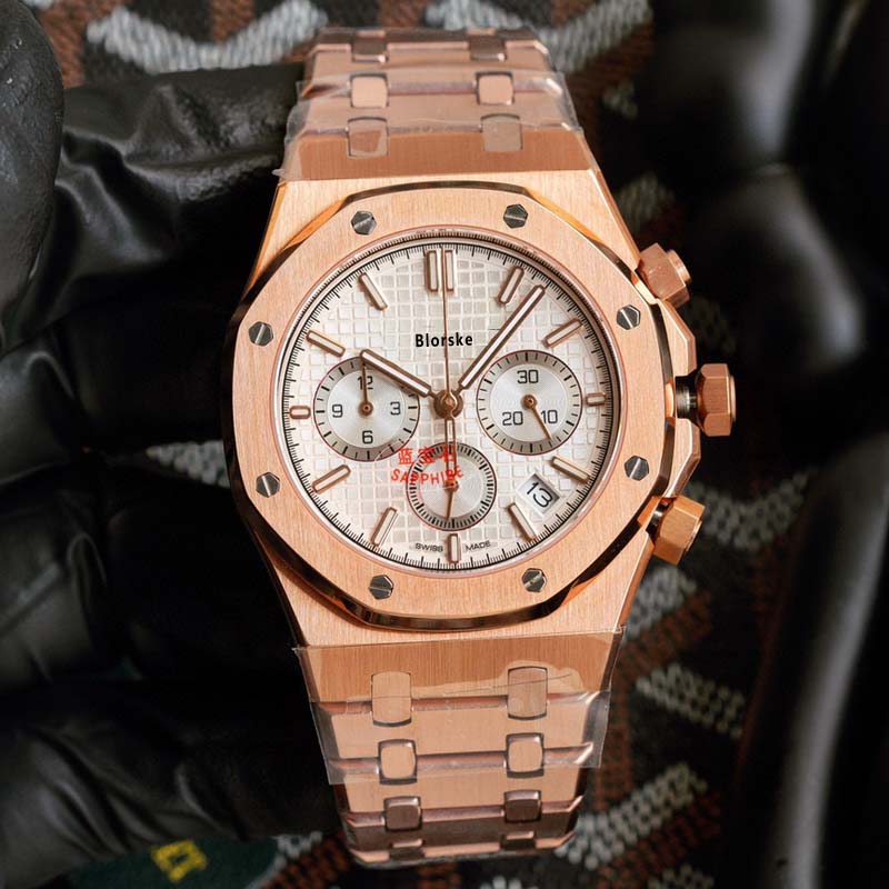 Rose Gold Shell White NoodlesFM26331AP panda Wrist watch The royal family offshore series  Same Chaopai steel strip wrong whole Mechanics Wristwatch