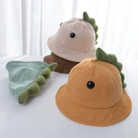 Детская детская шапочка, осенняя мультяшная кепка для мальчиков, милый зимний солнцезащитный крем, динозавр, солнцезащитная шляпа, шапка
