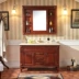tủ đựng mỹ phẩm có gương Tủ phòng tắm gỗ sồi Mỹ kết hợp phòng tắm rửa mặt phòng tắm thông minh tủ vệ sinh nhà vệ sinh nhà vệ sinh, tủ tắm tủ đơn giản tủ gương trang điểm gương đựng đồ trang sức 