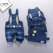 Quần jeans cho bé mùa xuân và mùa thu quần trẻ em bib bib 2019 quần trẻ em mùa xuân 0-3 tuổi - Quần jean