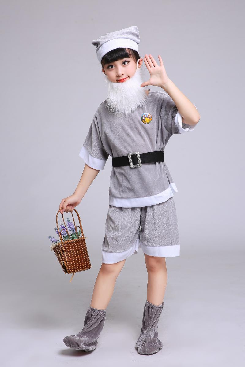 Leisure Greychildren stage pantomime Snow White And Seven Dwarfs clothing Magic mirror prince queen adult Performance clothes