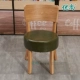 Зарегистрированный круглый стул зеленый кожа