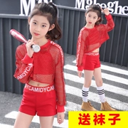 Ngày thiếu nhi trang phục khiêu vũ jazz nữ phiên bản Hàn Quốc của hip-hop nhảy hip-hop phù hợp với hiệu suất quần áo catwalk quần áo mùa hè - Trang phục
