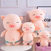 Quần bơi lợn sang trọng đồ chơi hoạt hình búp bê dễ thương trẻ em đi kèm búp bê ngủ búp bê lừa đảo lợn cặp vợ chồng nữ - Đồ chơi mềm