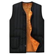 Mùa đông nam ấm bông vest nam trung niên cộng với nhung dày vest kích thước lớn vest bông coat jacket người già