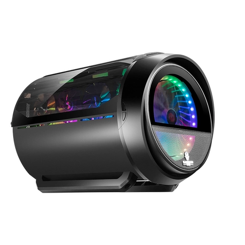 Игра в газовые бомбы Jiayuan Gaming Online Cafes Alien Rgb Computer Case 180 градусов полной боковой прозрачной графической карты M -TX Вертикальная установка