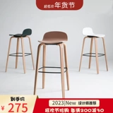 Северная сеть сетевая сеть красного барного стола современная простота в барах стул деревянный ремень задний бар