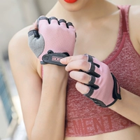 Găng tay tập thể dục nữ non-slip mang găng tay thể thao hollow nửa chăm sóc ngón tay palm cổ tay thiết bị đào tạo đào tạo tập thể dục yoga găng tay phượt