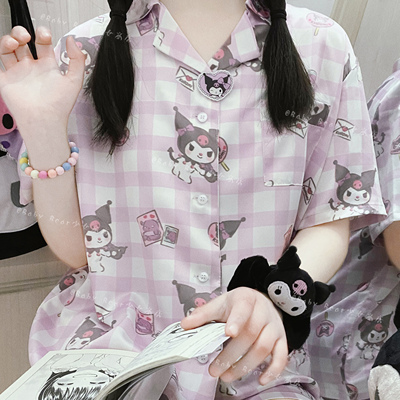 taobao agent Hello kitty, genuine cute soft summer pijama, with short sleeve