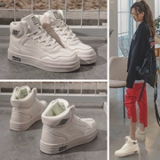 Mùa đông 2018 mới giúp giày trắng nhỏ nữ cộng với giày thể thao nhung Giày cotton Hồng Kông hương vị giày hip hop nữ Giày Gaobang