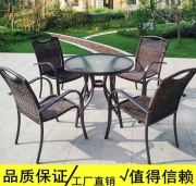 Ngoài trời patio bảng và đồ nội thất ghế rèn sắt đúc nhôm mây bảng và ghế ban công giải trí cafe bảng và ghế kết hợp