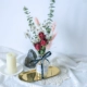 Hoa hồng khô Hoa phong cách Bắc Âu trang trí nhà trang trí Bạch đàn hoa bất động sản trong mạng màu đỏ nhỏ món quà tươi bó hoa