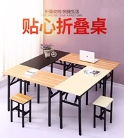 Bàn ghế phòng khách nhà đa năng gấp đơn giản bàn ăn di động nhân viên bằng gỗ đơn giản màu đen? - Bàn bàn học xếp gọn
