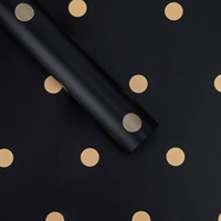 Черный+золотой (точка медово сахарная бумага) 20 фотографий/сумка