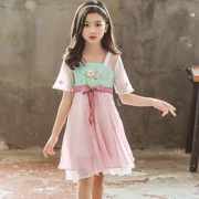 Mùa hè 2019 trẻ em mới mặc bé gái Váy hoa thêu kiểu Trung Quốc trong chiếc váy cổ trẻ em lớn - Khác