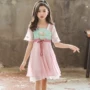 Mùa hè 2019 trẻ em mới mặc bé gái Váy hoa thêu kiểu Trung Quốc trong chiếc váy cổ trẻ em lớn - Khác đồ bộ bé trai