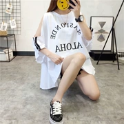 Phụ nữ mang thai mùa hè 2018 new bat áo strapless ngắn tay t-shirt lỏng Hàn Quốc phiên bản của hoang dã phụ nữ mang thai trong áo dài